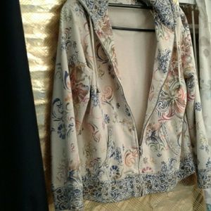 Chico's Hoodie Sweatshirt w/ full zippered front